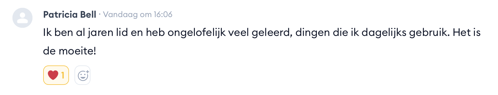 Ervaring van Patricia